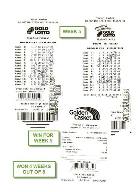 Gold Lotto Ticket Week 5