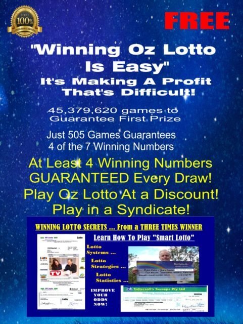 Oz Lotto Syndicates Book