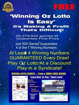 Free Lotto Book for Oz Lotto